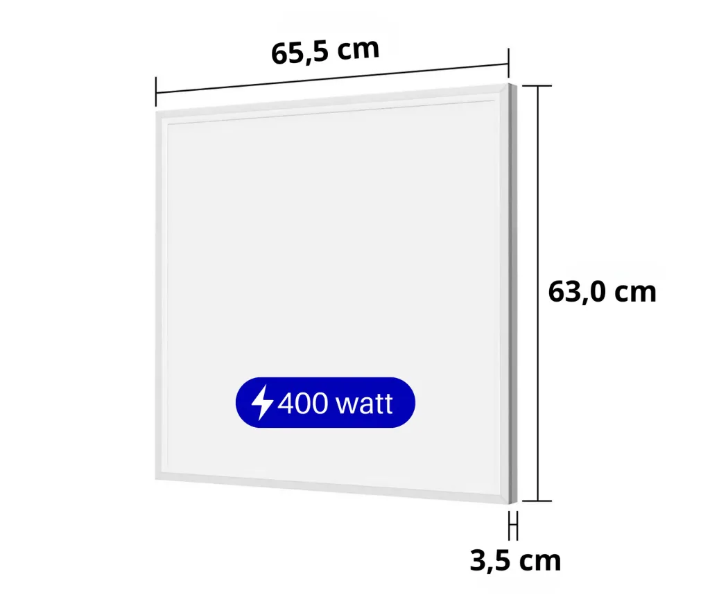 Infrarood paneel 400W 63x65 cm met LED – plafondmontage – VH Monza