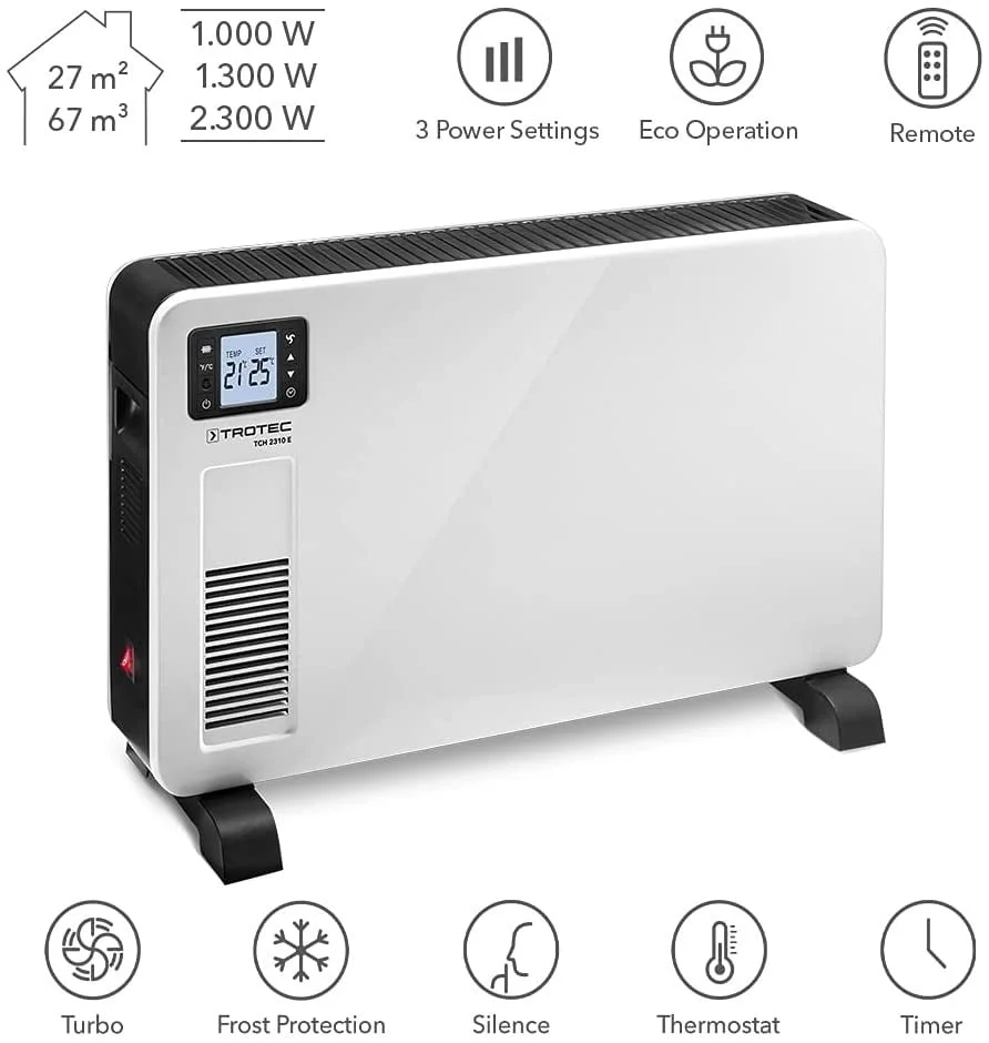 Easy comfort 2000Watt Wifi convector elektrische kachel wand en vrijstaand Quality Heating