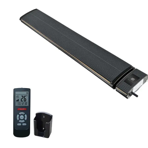 Wifi infrarood terrasverwarmer 2400 watt - zwart