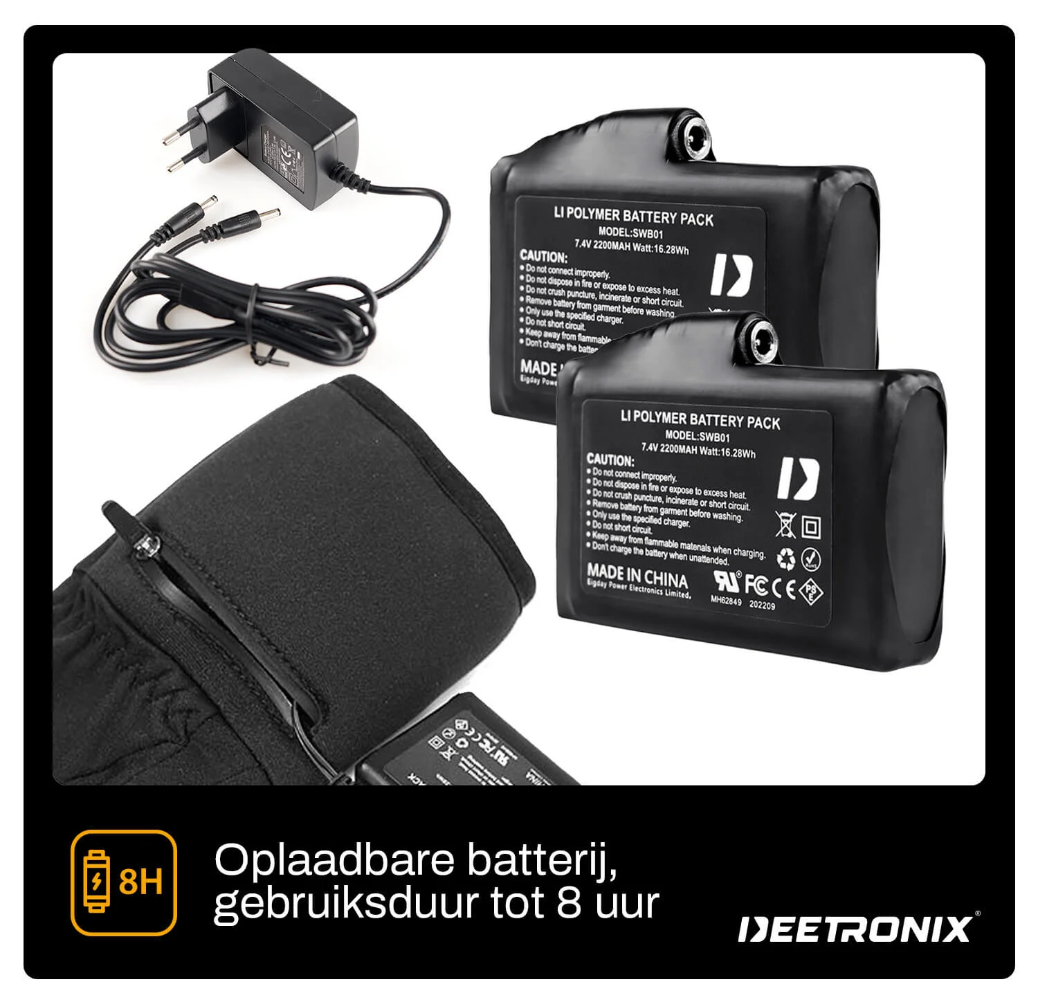 Dunne verwarmde handschoenen - Deetronix