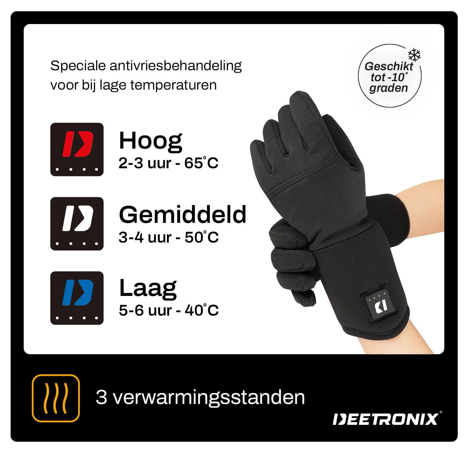 Dunne verwarmde handschoenen - Deetronix