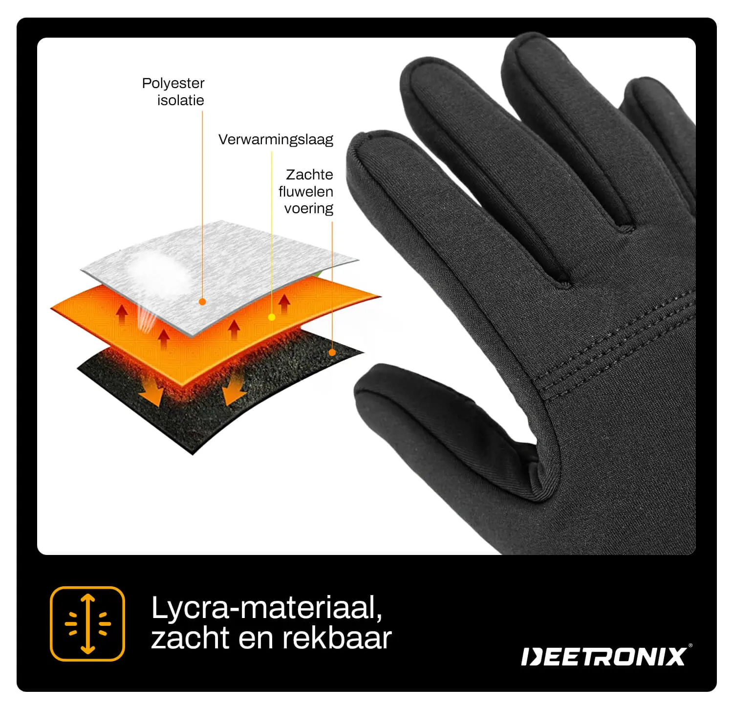 Dunne verwarmde handschoenen - Deetronix