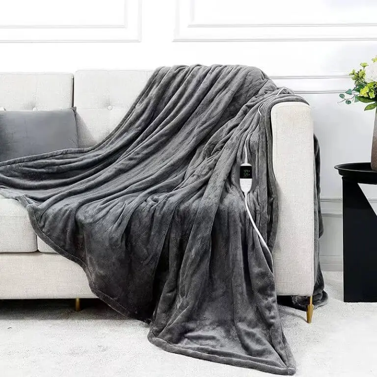 Elektrische fleece omslagdeken - 1 persoons - Grijs - 180 x 150 cm