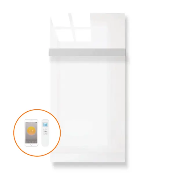 Infrarood paneel met glas – WIFI – 60 x 120 cm – 700W – wit - QH-GD