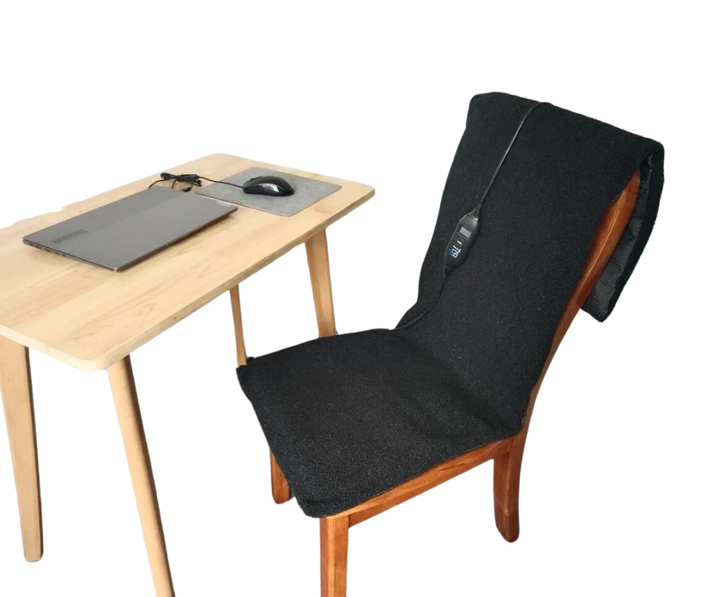 Stoel verwarming - Teddy black - 40 x 120 cm