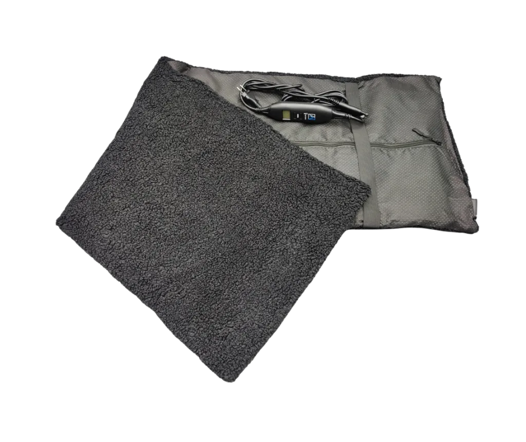 Stoel verwarming - Teddy black - 40 x 120 cm