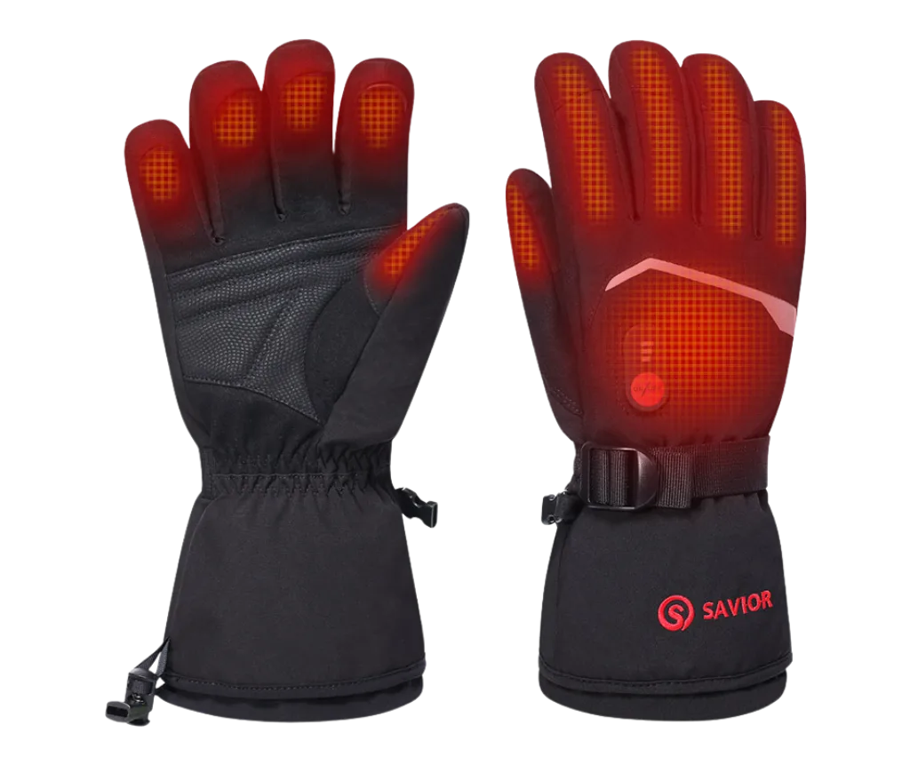 Dikke verwarmde handschoenen geschikt voor wintersportactiviteiten