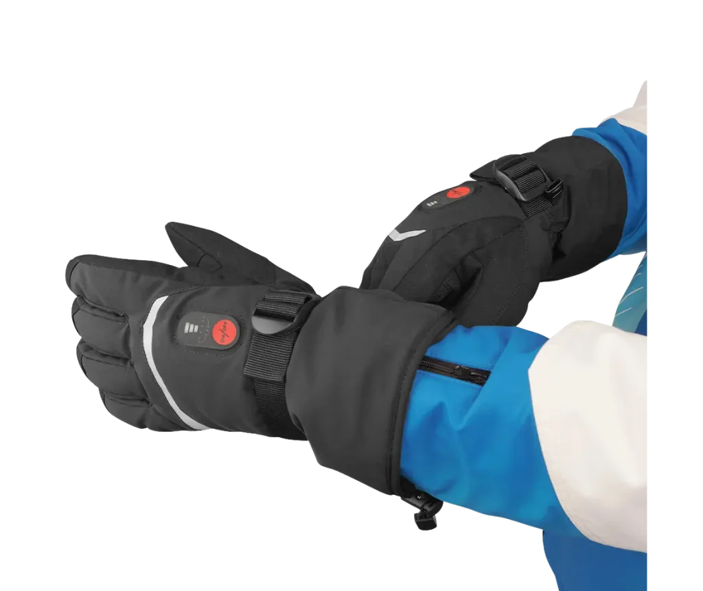 Dikke verwarmde handschoenen geschikt voor wintersportactiviteiten
