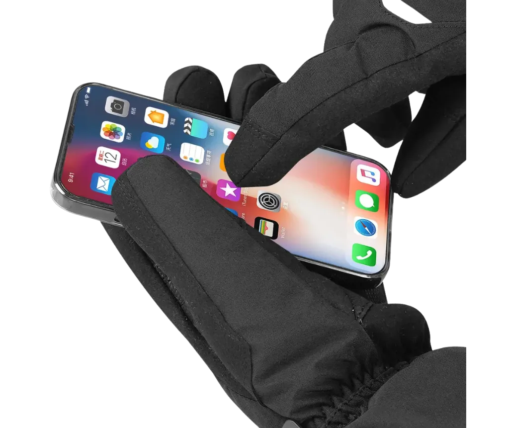 Dikke verwarmde handschoenen geschikt voor wintersportactiviteiten