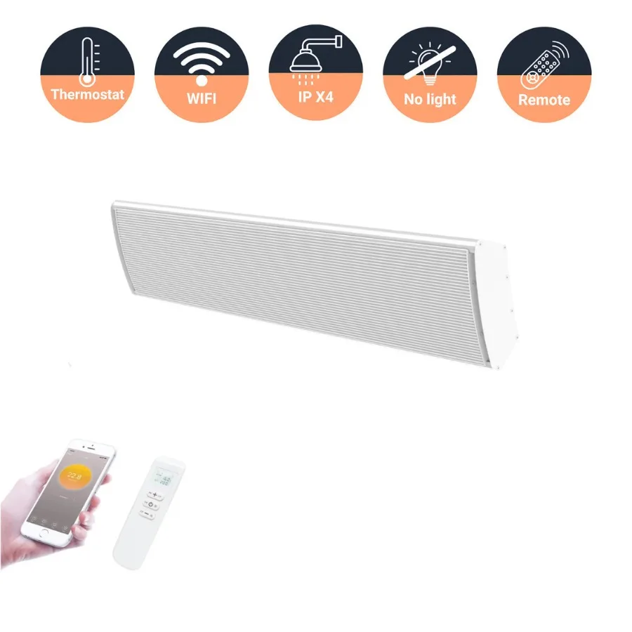 Infrarood terrasverwarmer smart - Ostuni - 2400 Watt