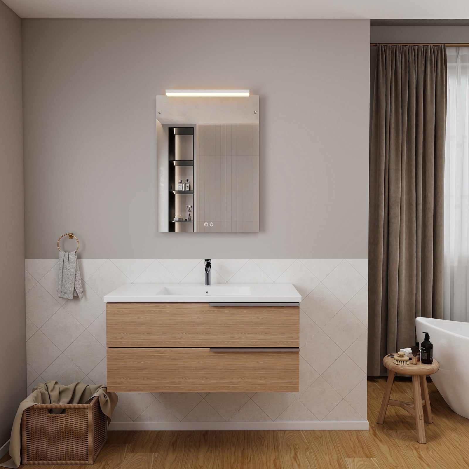 Infrarood spiegelpaneel – Palermo LED – 80 × 60 cm – 500 watt
